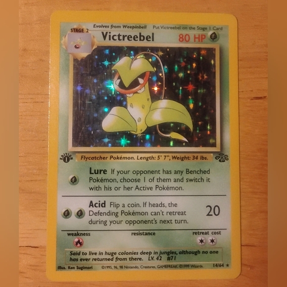pokemon victreebel card - 3/145 - Rare - Reverse Holo An individual card from the Pokmon trading and collectible card game (TCG/CCG) Victreebel 071 - Reverse Holofoil